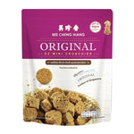 BEE Cheng Hiang Original EZ Mini Crunchies 120g, crunchy snack in a clear bag, perfect for dry grocery and confectionery.