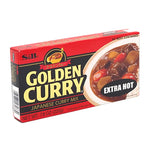 S&B Golden Curry Extra Hot 220g dry curry mix in packaging, suitable for making spicy Japanese curry at home