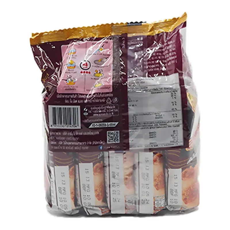 YUMYUM Soodded Instant Dried Noodles Spicy Scallop XO, 75g, in packaging with spicy scallop flavor and dried noodle contents