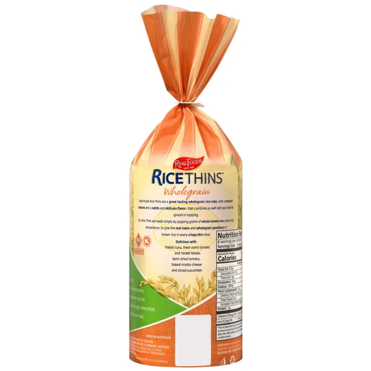 Wholegrain rice Corn Thins snack crackers, light and crispy, perfect for healthy confectionery snack options.