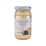 Jar of Tartufi Truffle Sauce with label visible, showcasing the luxurious truffle-infused condiment for gourmet cooking.