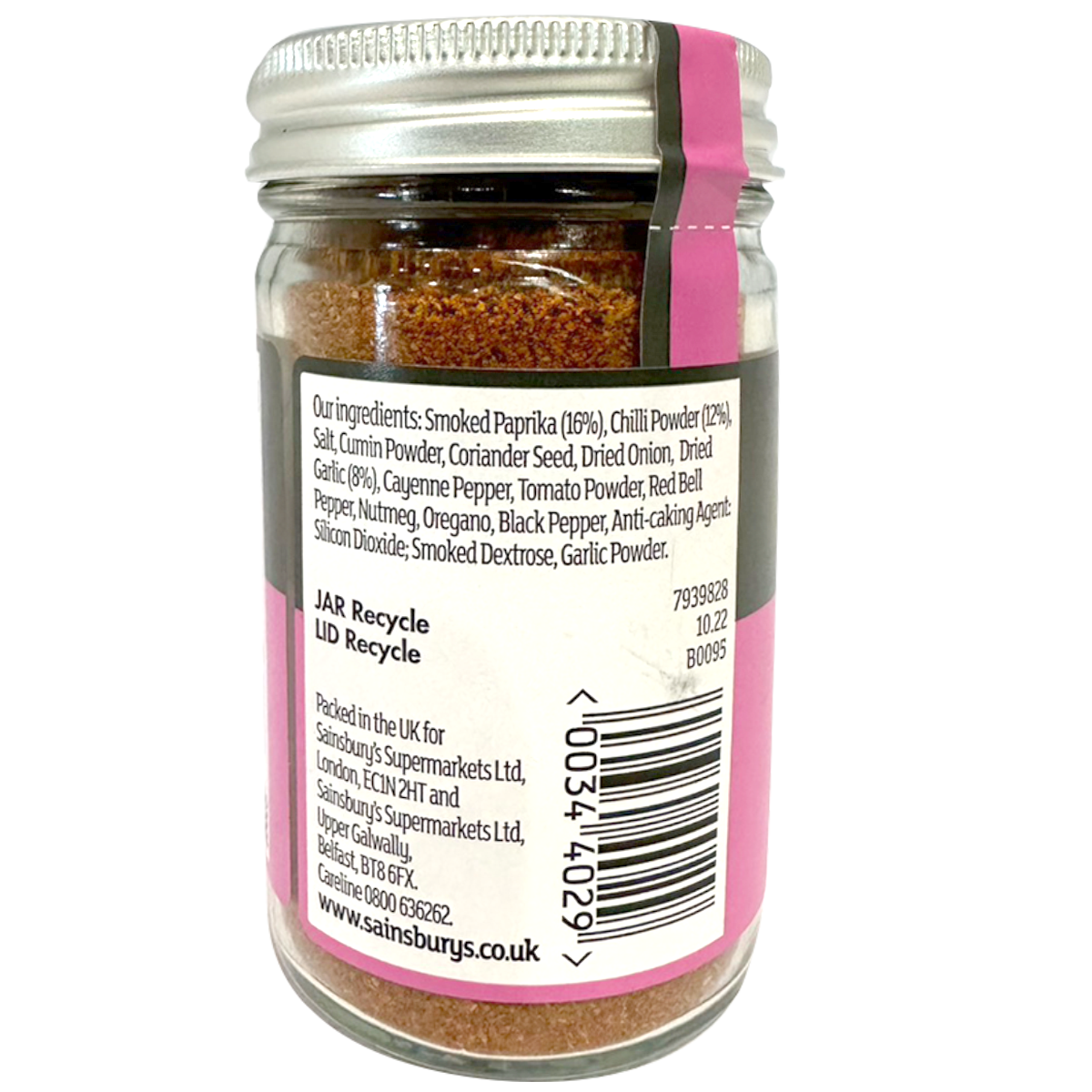 Sainsbury's Itc Fajita Seasoning in a spice packet, ideal for flavorful fajita dishes, with colorful seasoning blend visible.