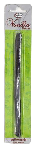 United Vanilla Beans, two whole vanilla beans, fresh and aromatic, shown on a plain background.