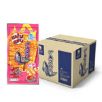 Taro Fish Sheet with Spicy Tamarind Flavor, 15g snack pack from TARO, dry grocery snack confectionery, close-up of seasoned fish sheets