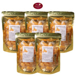 Sriwanna Mango Jelly 250g, dry grocery product with vibrant mango jelly cubes in clear packaging, showcasing fresh fruit flavor.
