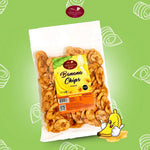 Sriwanna Gold Banana Chips in 130g package, crispy dried banana slices from SRIWANNA dry grocery product.