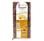 Tai Tai brown sesame and pearl barley bakery bar with a textured surface, showcasing a chewy, nutty snack.