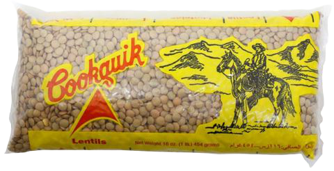 Dejo Lentils in a grocery package, showing fresh, dried lentils ready for cooking or meal preparation.