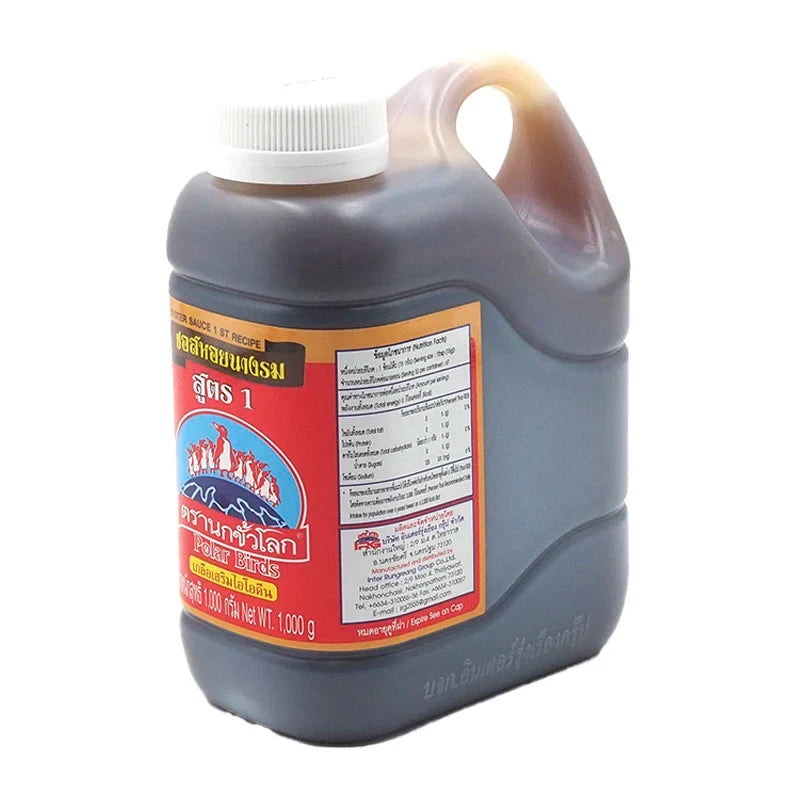 Polar Birds Oyster Sauce recipe in a 1kg jar, ideal for Asian cuisine and stir-fry dishes, from the Polar Birds dry grocery range.