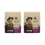 Wangkanai Organic Brown Sugar in a 500g package, showing the brown sugar granules in a clear container.