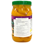 Canned Mcgarrett sliced peaches in syrup, sweet fruit slices in syrup, ideal for desserts or snacks