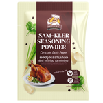 Happy Choice Garlic and Pepper grocery seasoning packet, featuring fresh garlic and spicy pepper for flavorful cooking.