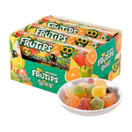 Assorted Frutips Jelly Fruity Mix fruit snacks in 60g packs, colorful candies in clear packaging, by FRUTIPS.