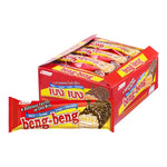 BENG BENG Beng Wafer Chocolate 20g snack pack, crispy wafer with chocolate coating, 12-pack for dry grocery and confectionery.