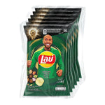Lay's Classic Potato Chips snack pack, 48g x6, in a colorful bag, ideal for dry grocery and snack enjoyment.