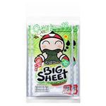Taokaenoi Big Sheet Seaweed Classic snack, 3.2g x12 packs, dry grocery, crispy and savory seaweed snack packaging.