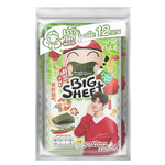 Taokaenoi Big Sheet Seaweed Classic snack pack, 3.2g x12, dry grocery, crunchy seaweed snack in sealed packaging.