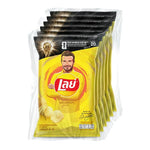 Lay's Classic Potato Chips snack in 48g bags, showing crispy, golden potato chips in a transparent bag.