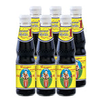 Six bottles of DEK SOM Boon Soy Sauce Formula 1, 300ml each, shown in a dry grocery product image.