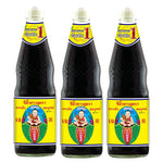 Three 700ml bottles of DEK SOM BOON Boon Soy Sauce Formula 1 in clear glass bottles with labels, arranged side by side.