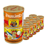 Three Lady Cooks sardines in tomato sauce cans, 155g each, arranged in a row for dry grocery shopping.
