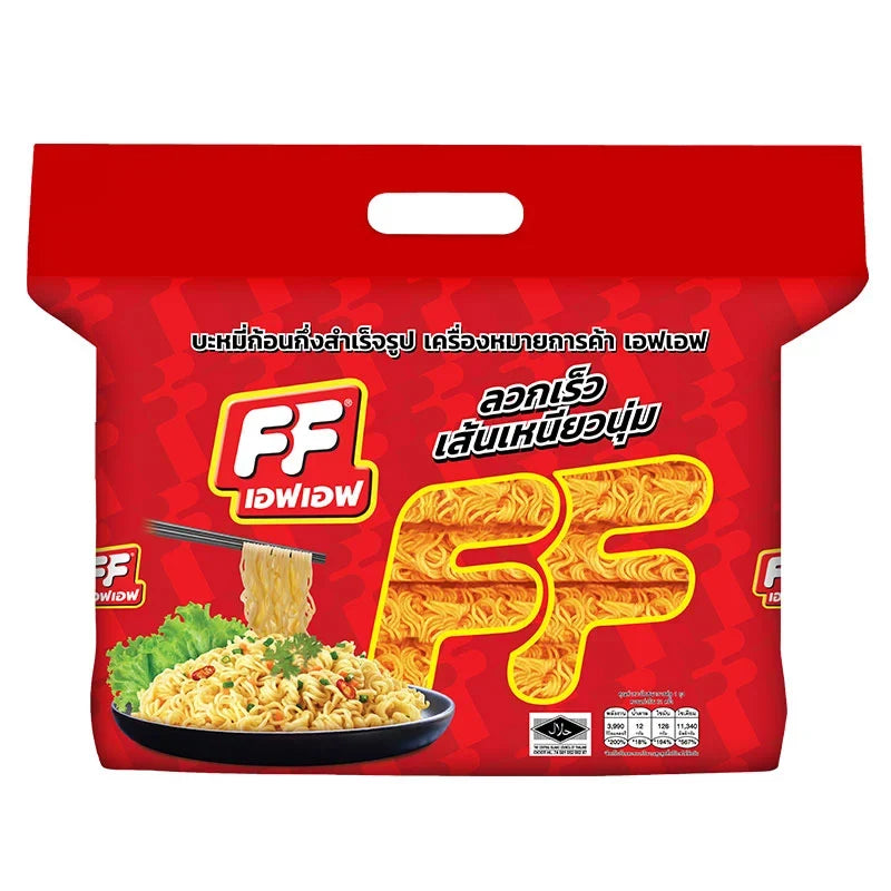 FF Instant Noodle in a dry grocery pack, with the noodle package visible in the image.
