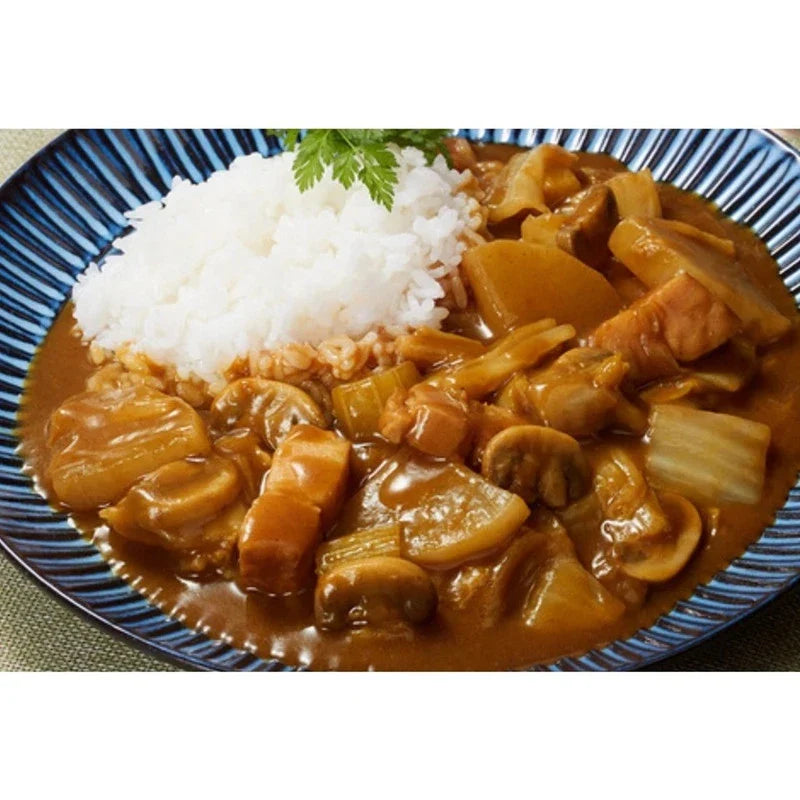 S & B spicy curry sauce mix flake with powder in a dry grocery package, ready for cooking flavorful Japanese-style curry.