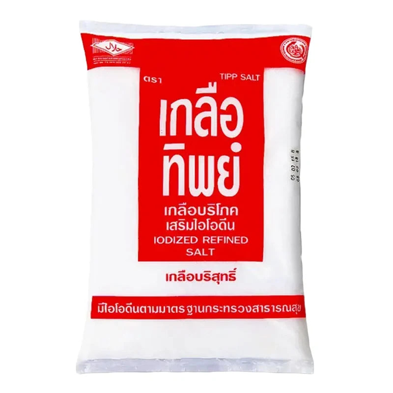 Thip Salt Iodized Refined 1kg package of dry grocery salt with clear branding and packaging design.