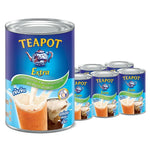 TEAPOT Extra Evaporated Creamer 385g, dry grocery product, showing six cartons of creamer on a white background.