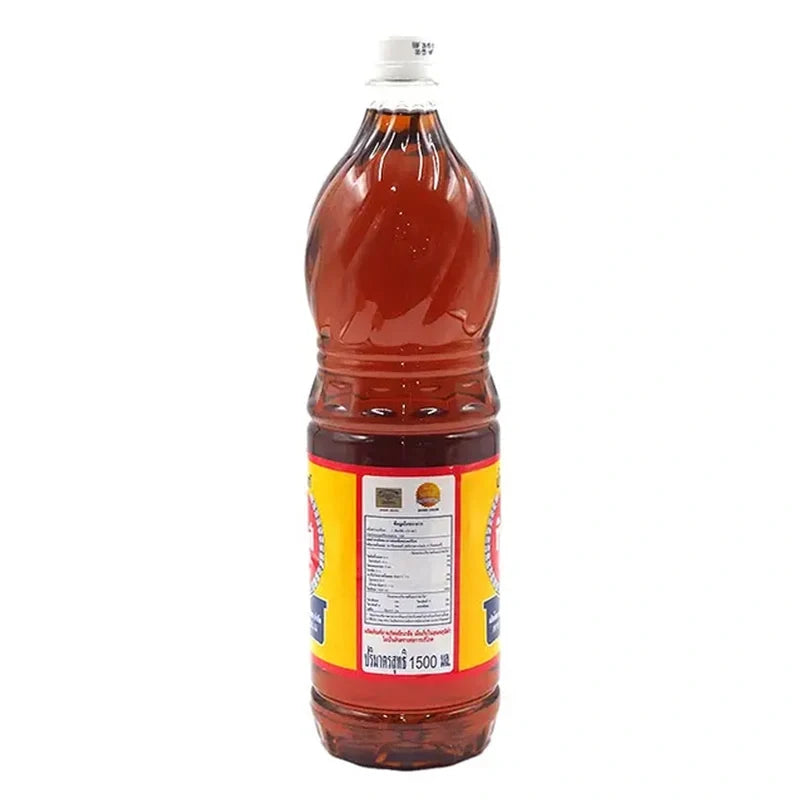Tiparos Fish Sauce 1.5L bottle, a popular Thai dry grocery item, with clear label and transparent liquid inside.