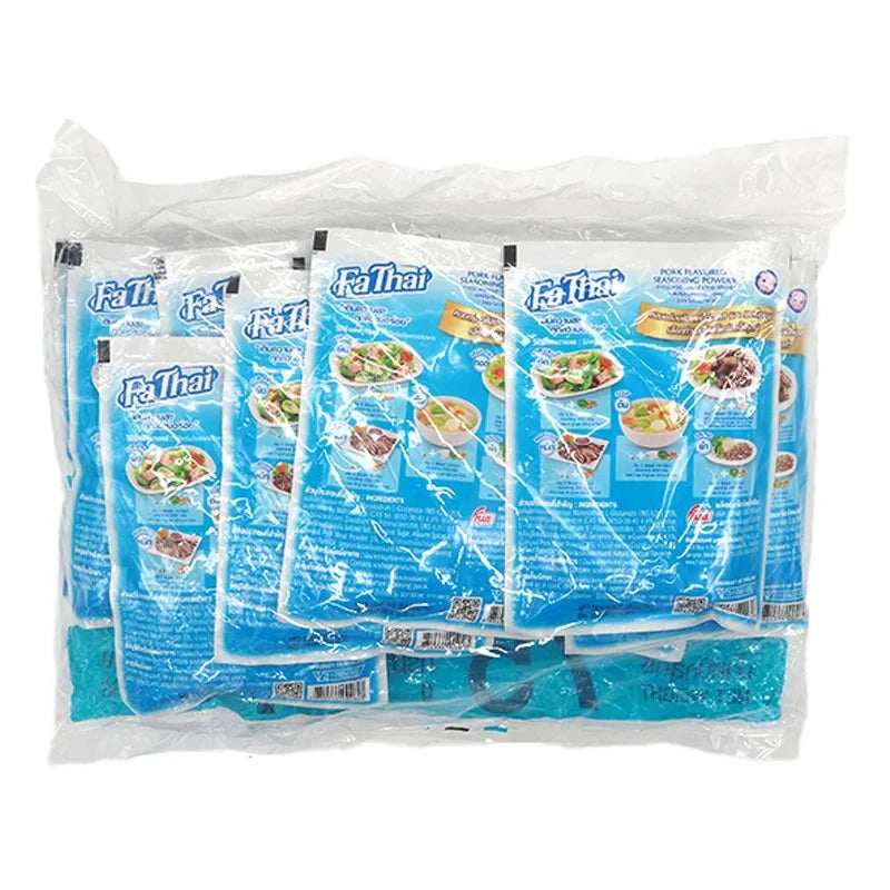 FATHAI Pork Powder 75g pack, dry grocery product with ten 75g packets, showing the pork seasoning powder in its packaging