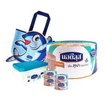Cans of Nautilus Tuna Giant X 680g, dry grocery product, stacked neatly with label visible, suitable for seafood recipes