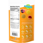 YumEarth Organic Citrus Grove Vitamin C Drops candies in colorful packaging, featuring citrus fruit illustrations on a white background.