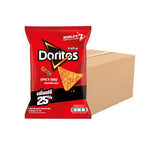 Doritos Spicy BBQ snack bags in 72g x22 pack, featuring bold spicy barbecue flavor and colorful chip packaging.