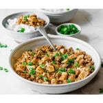House Mabo Tofu Nikunashi Medium Hot 150g dry grocery product, showing the packaged tofu with label and branding.