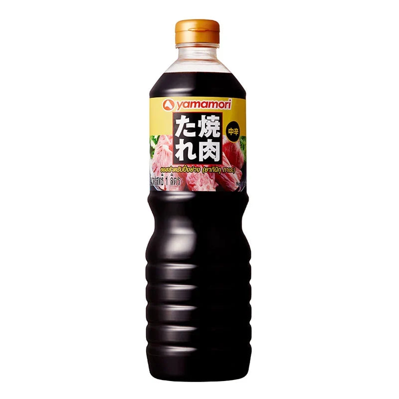 Yamamori Yakiniku Sauce 1L bottle, Japanese-style barbecue sauce for grilling and stir-fry dishes.