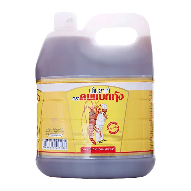 Cook&Lobster Fish Sauce 4.5L bottle, dry grocery product, with label showing brand and product details.