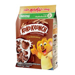 Koko Krunch Nutrismart chocolate flavored whole grain wheat cereal in a box with colorful packaging, suitable for breakfast.