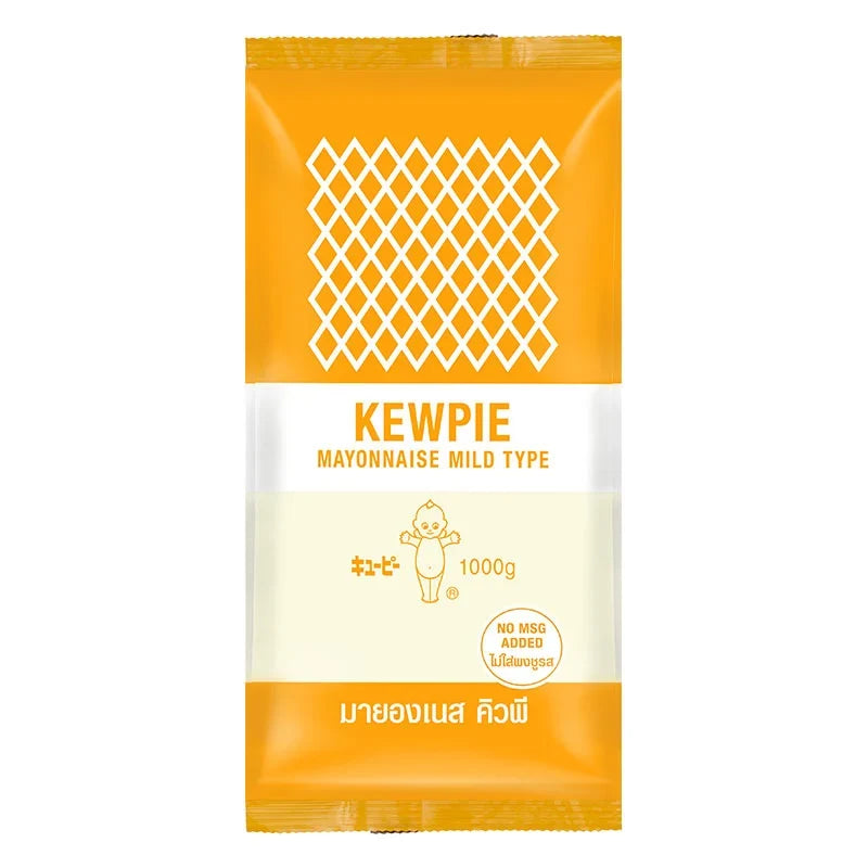 Kewpie Mayonnaise 1kg jar, Japanese brand KEWPIE, creamy condiment for sandwiches, salads, and cooking in dry grocery section