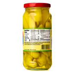 Jar of Mezzetta sweet peppers, colorful sliced peppers in brine, suitable for healthy grocery options.