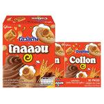 Collon Biscuit Roll Ovaltine 41g, pack of 10, snack confectionery with crispy biscuit rolls flavored with Ovaltine.
