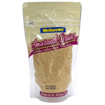 Bag of McGarrett Amaranth grains for cooking, showing the product packaging with fresh amaranth seeds.