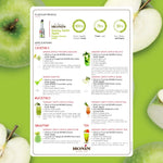 Monin Granny Smith Apple fruit mix in a 1000ml bottle, ideal for dry grocery use, featuring fresh apple flavor.