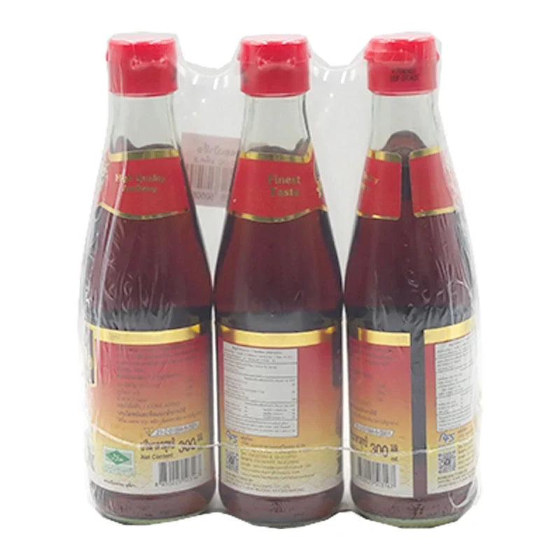 ABALONE Abalone Premium Fish Sauce 300ml bottles, displayed in a three-pack, used for cooking and flavoring in Asian cuisine.