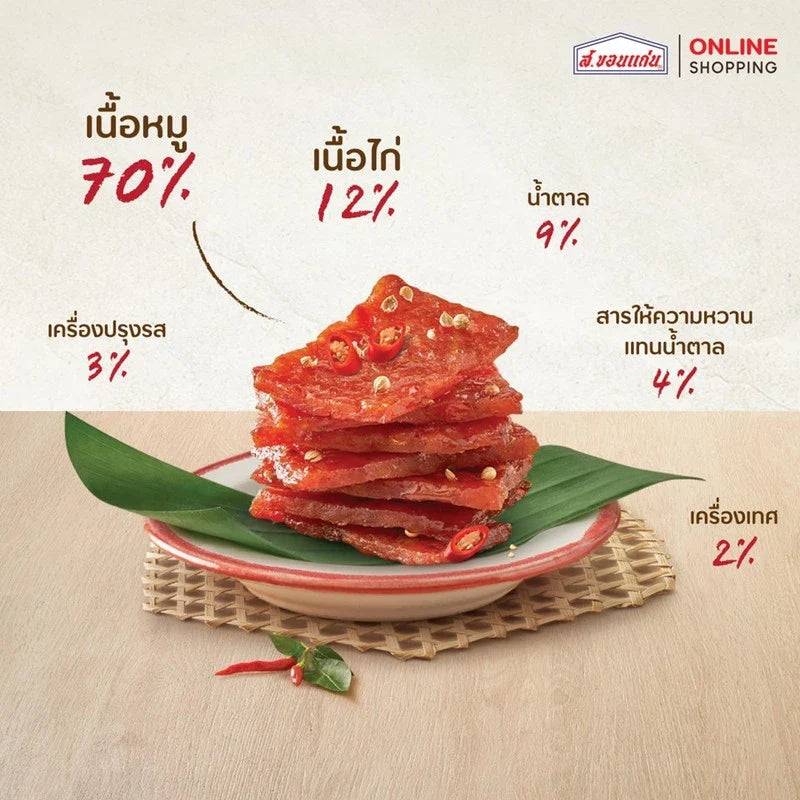 Six packs of Thaiderm Narok Chili Flake 22g, dry grocery product with vibrant red chili flakes in clear packaging.
