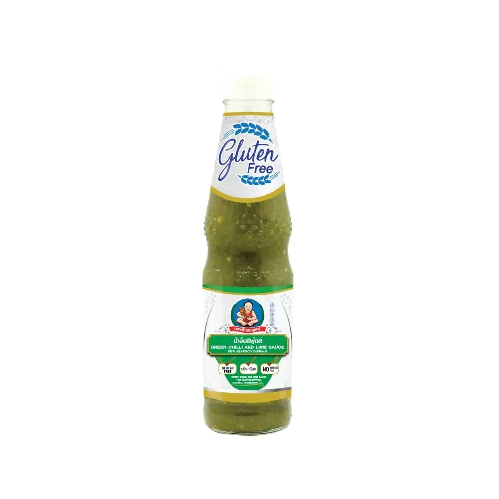 Deksomboon Seafood Dipping Sauce in 345g jar, Thai-style dry grocery condiment with rich, savory flavor for seafood dishes