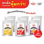 Tropica King coarsely pureed fruit puree concentrate in a dry grocery package, showcasing the textured fruit mixture.