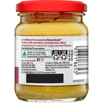 Jar of Masterfoods Hot English Mustard with yellow label and lid, showcasing the spicy mustard condiment for grocery use.