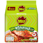 Samyang Mep Korean Chili Crab Stir-Fried, pack of 4 pieces, spicy seafood appetizer in a grocery product image