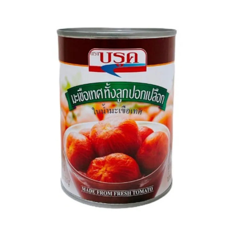Brook Whole Peeled Tomato 567g in a can, showing ripe tomatoes ready for cooking or salads.